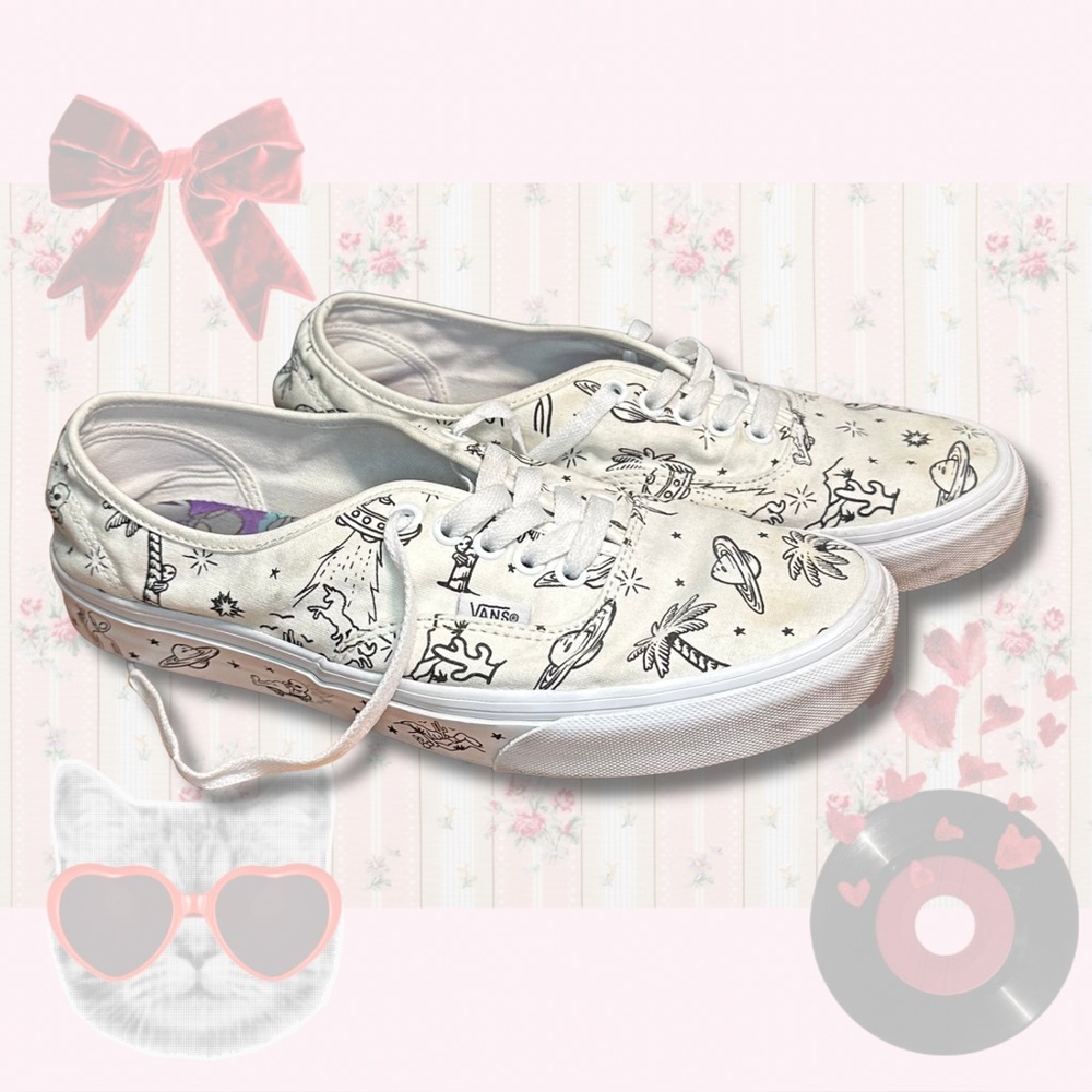 Vans Unidentified U-Paint sneakers with space and desert graphics men’s size 9M